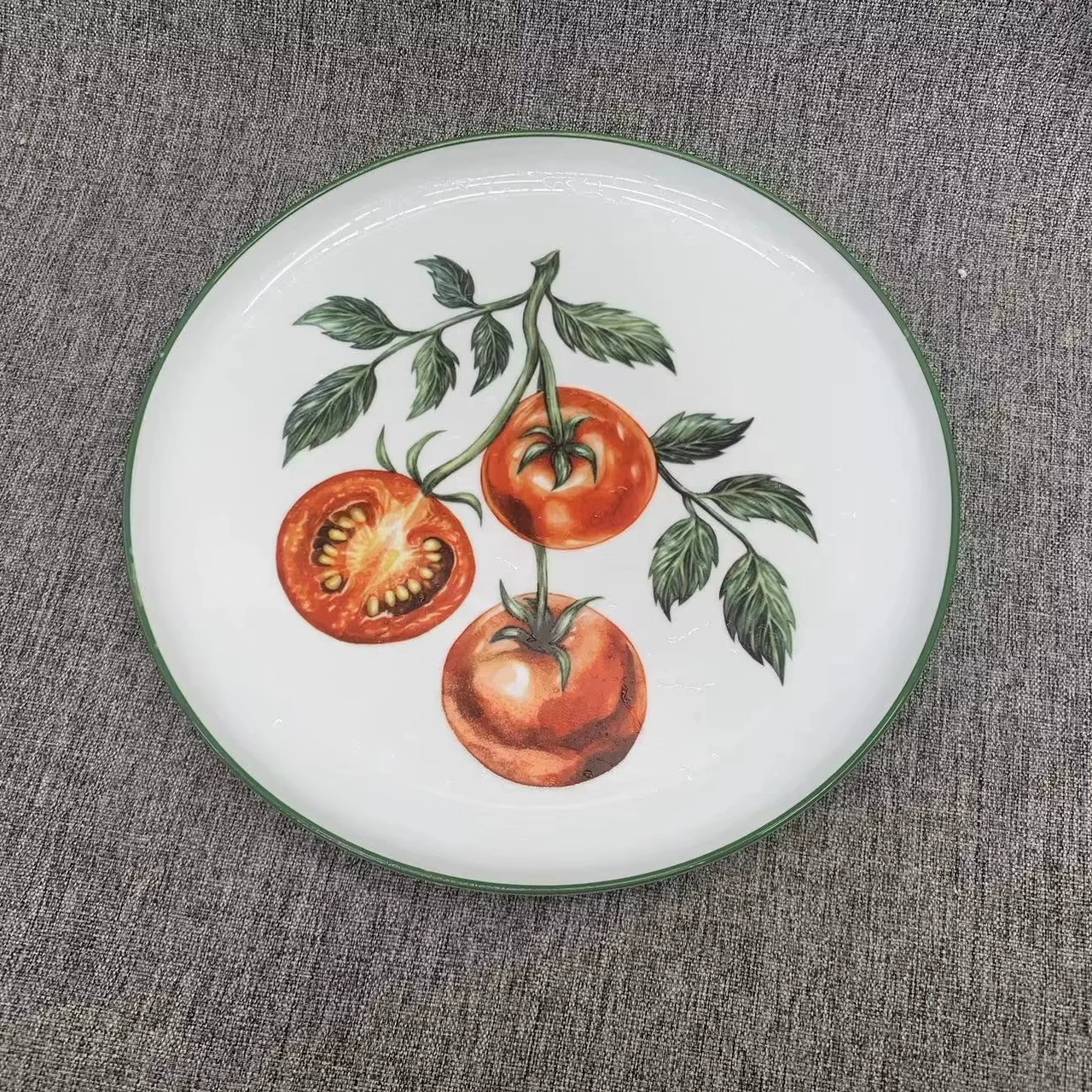 OEM Ceramic Snack Dish Porcelain Plates Customized Design with Country Style Sustainable for Food Usage for Parties