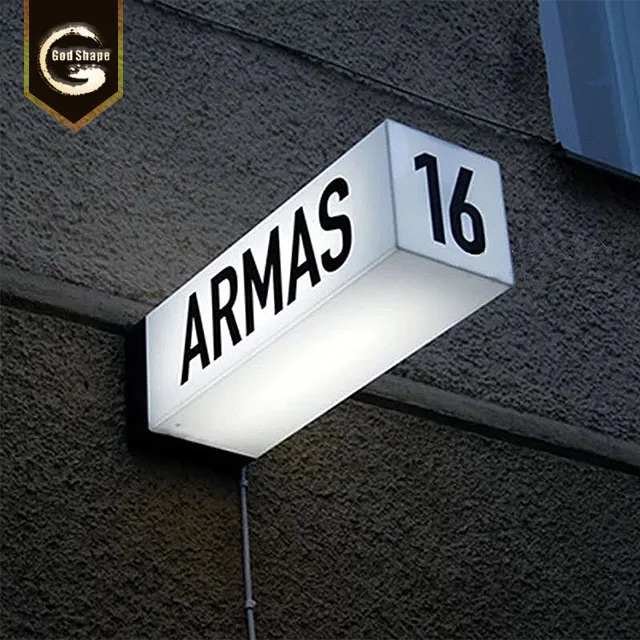 Round Shape Wall Mounted Led Illuminated Display Light Box Pub Restaurant Signboard Acrylic Profile Light Box Sign