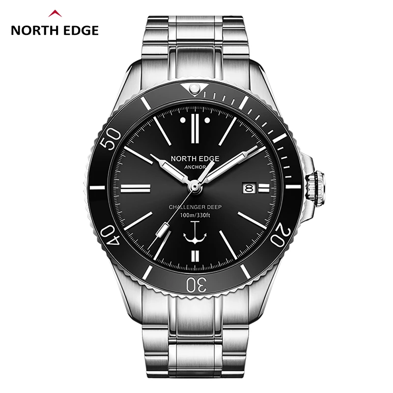 New North Edge ANCHOR Smartwatch 316L Stainless Steel Case 100m Waterproof Daily Waterproof Swim Sports Smart Watch For Men
