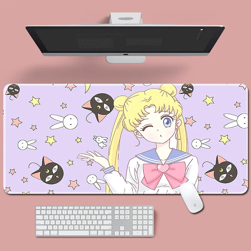 Top quality computer game mat with edge black mouse pad locking anti slip neoprene mousepad