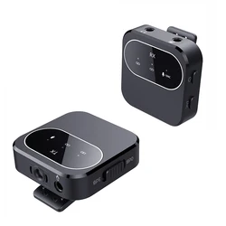 2.4G Lavalier wireless microphone for DSLR Smartphone Laptop Live Interview with Noise Reduction Mini Lapel Recording Microphone