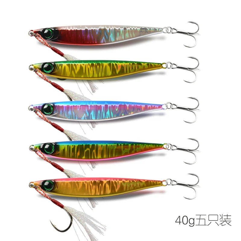 Jigging pro Luminous Jigging Lure 40g Shore Jig Lure For Mackerel Fish Hard Saltwater Fishing Lure Fishing Gear