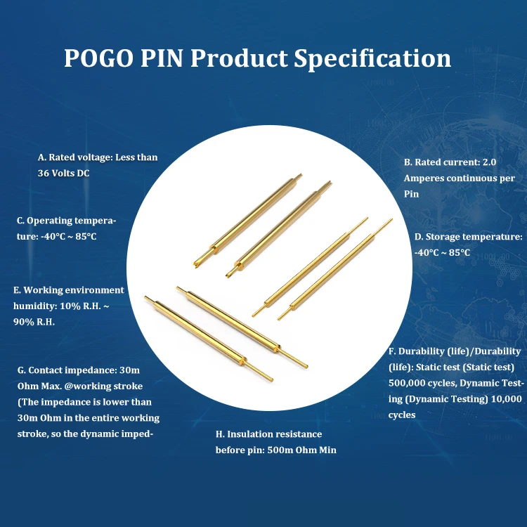 Manufacturer Supplier Male Female Semiconductor Test Pin Spring Loaded High Frequency Magnetic Pogo Pin