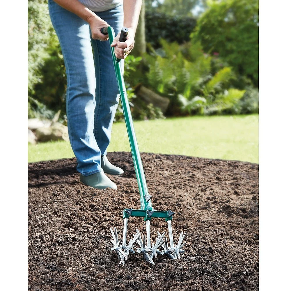 2020 New Long Handle Erognomic Grip Manual Jardin Garten Garden Rotary Cultivator