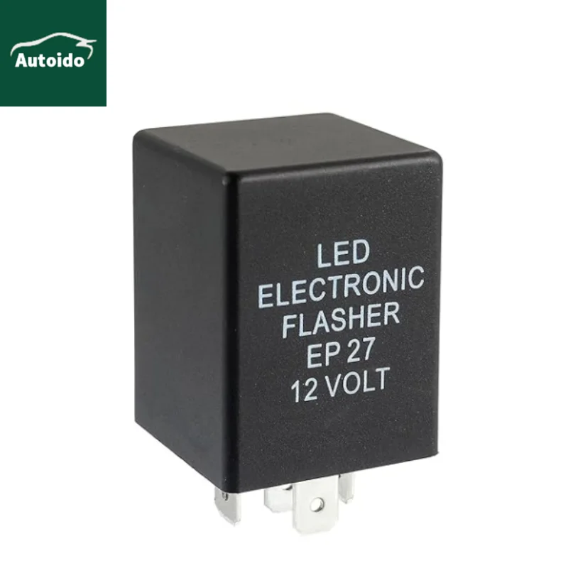 EP27 FL27 5 Pin Automatic Electronic LED Flasher Relay Fix for Motorcycle Turn Signal Light Bulbs Fast Hyper Flash