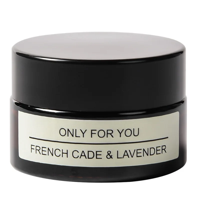 Drop Shipping High Quality Handmade Natural Wax Aromatherapy Amber Glass Jar Long Lasting With Cotton Wick Scented Candles