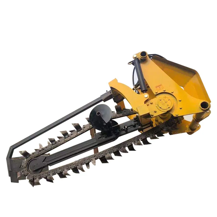 Customized chainsaw trencher machine digger pto ditch trencher cable pipe trencher digger for tractor
