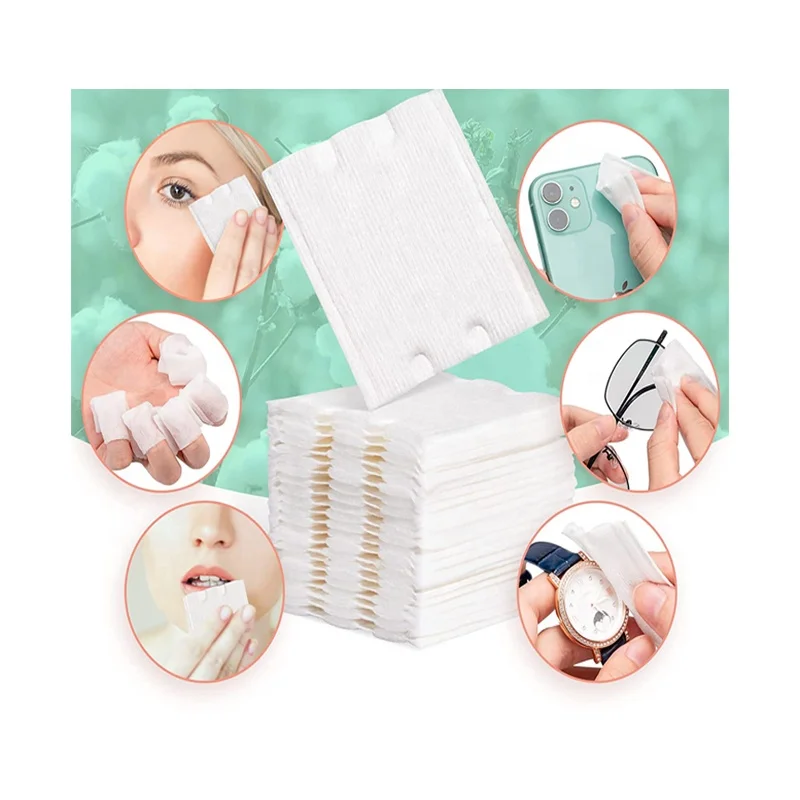 Natural Premium Square Cotton Puff Soft Makeup Tools Makeup Cotton Pads Facial Eye Makeup Remover Pads