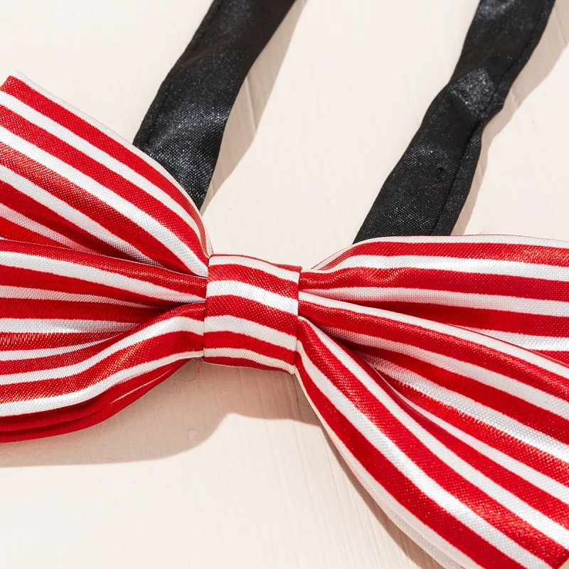 Party Ties Bow Cravat Striped Christmas Cravat Ties Printed Polyester Jacquard Party Bow Ties Boys Girls Men Women Cravats