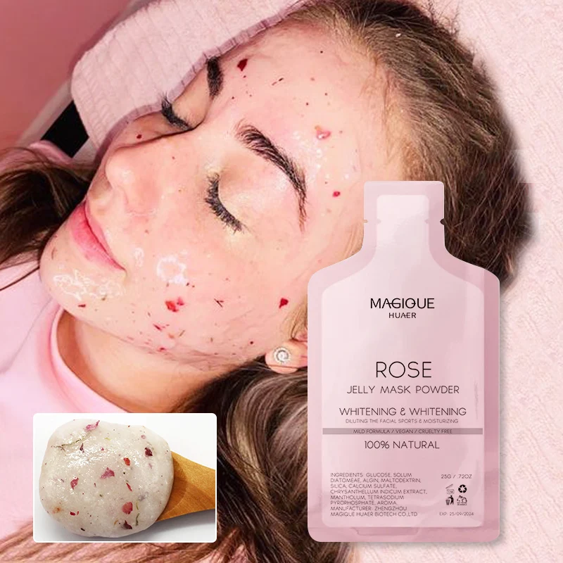 Wholesale MINI SIZE Rose Powder Face Peel Off Mask Beauty Hydrojellymask Organic Face & Body Collagen Powder Jelly Face Mask