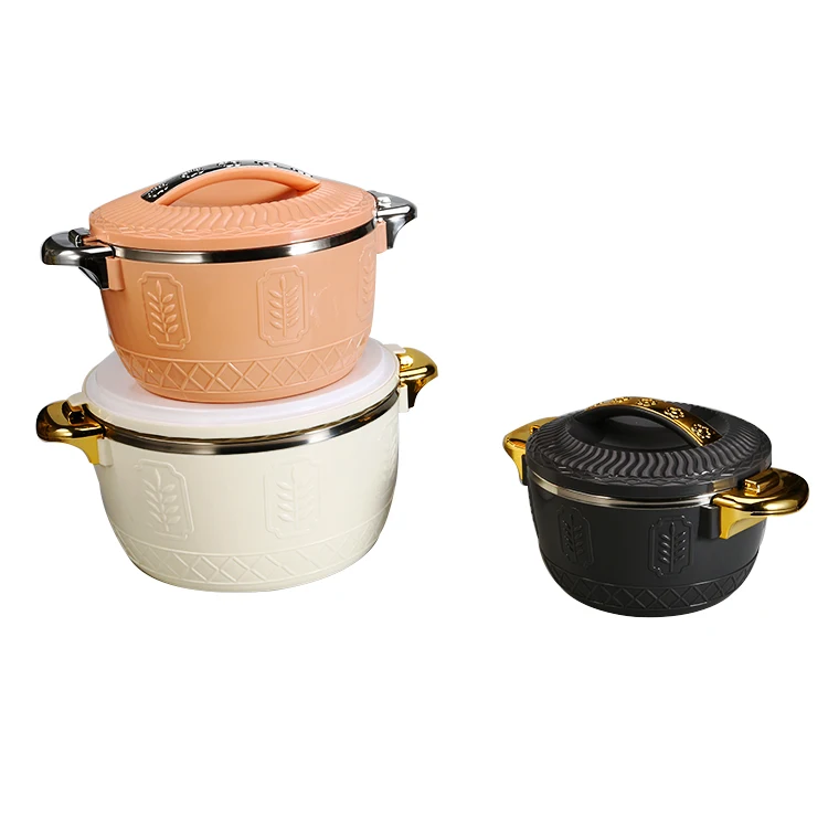 3pcs High quality stocks food container warmer box set Plastic food warmer lunch box container