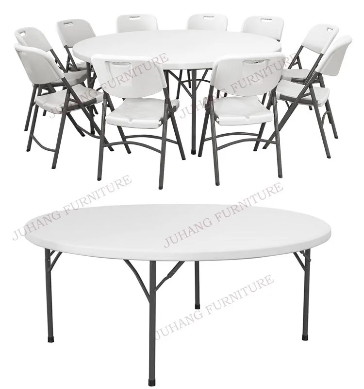 Outdoor wedding party 4ft 5ft 6ft 8ft round plastic folding table