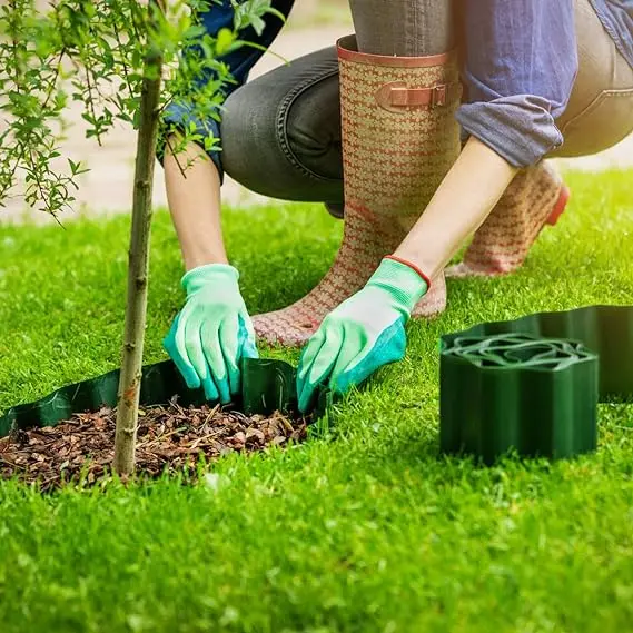 Bordo del giardino Garden Border Edging L 9M  Ideal Flower Bed Border Garden Lawn Edge Gardena Beeteinfassung Plastic Grass Edge