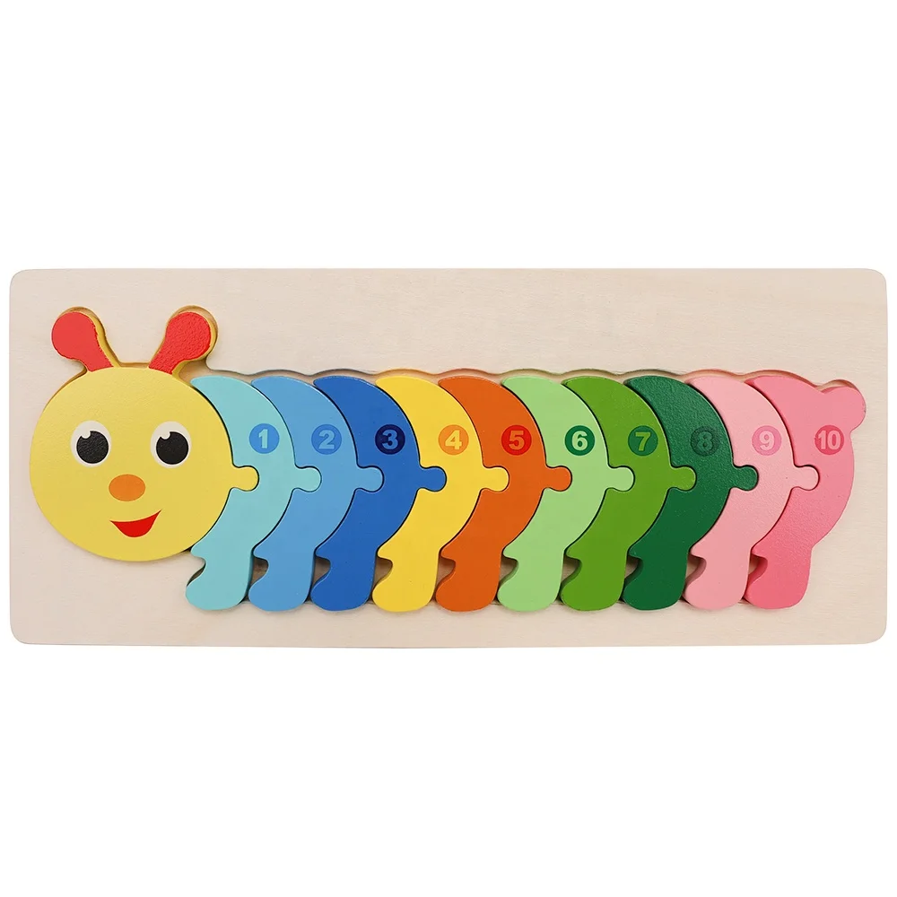 
2021 popular hot sale 3d jigsaw wooden puzzle educational kid toys 