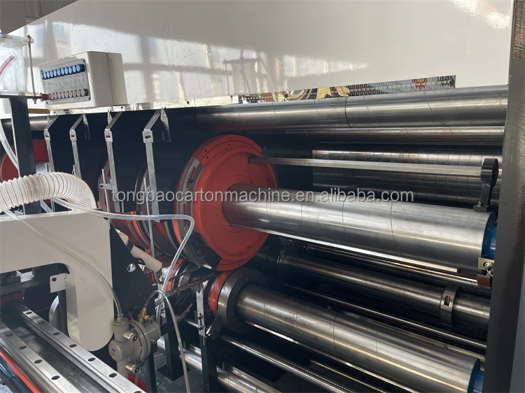 Auto Feeder Printer Rotary Die Cutting Slotter Folder Gluer Carton For Corrugated Box Production Line