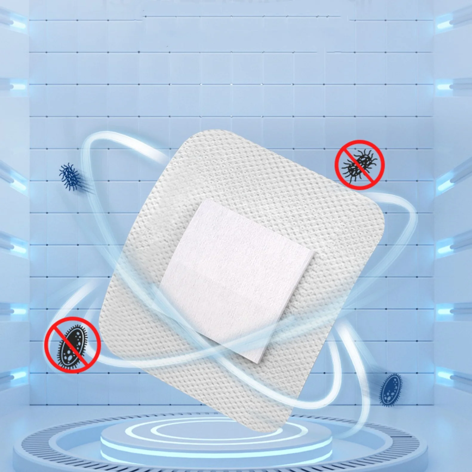 Medical use hospital adhesive absorbent wound care dressing surgical non woven pads