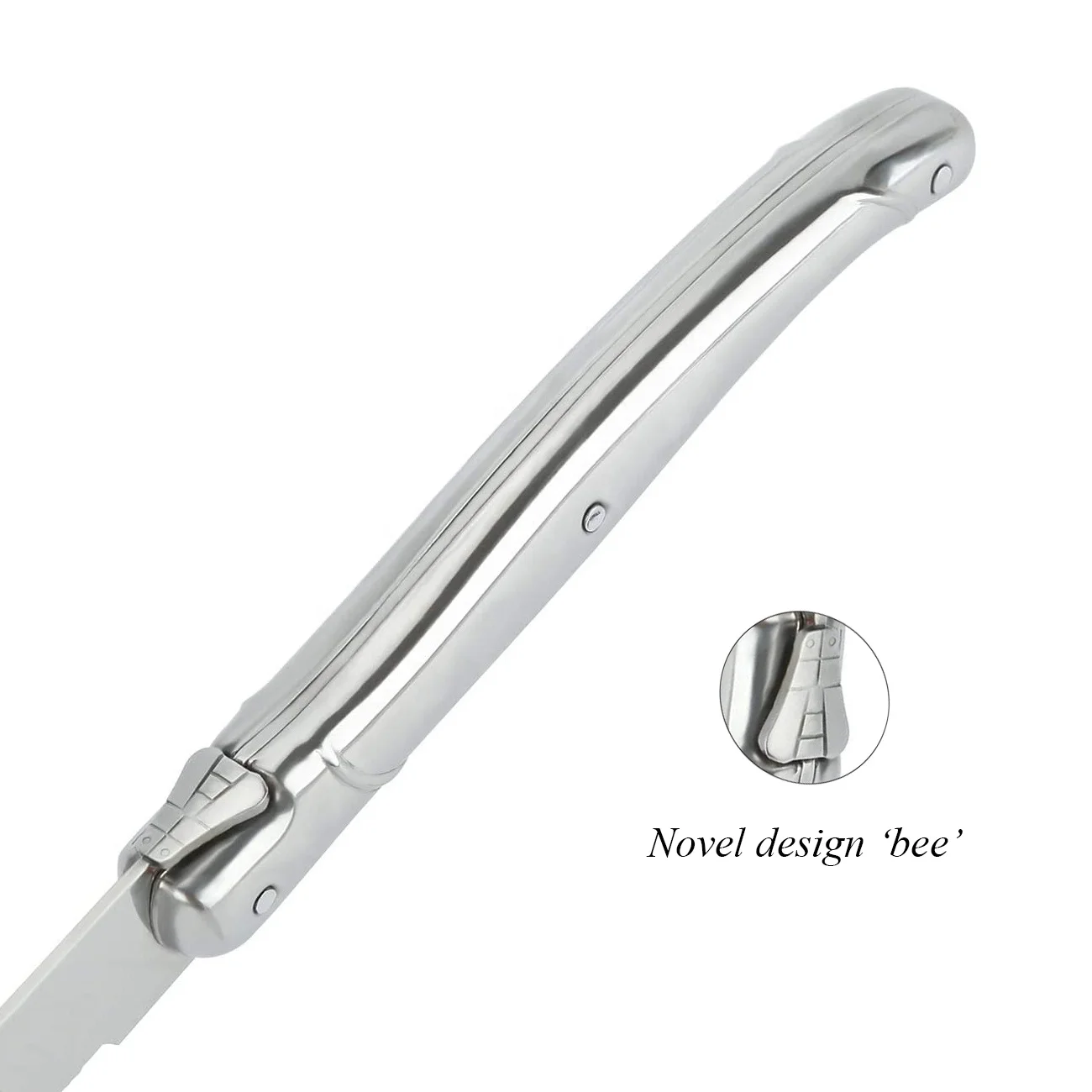 Hot Selling 8 PC Silverware Stainless Steel Flatware Set Serrated Edge Sharp Laguiole Steak Knife Set