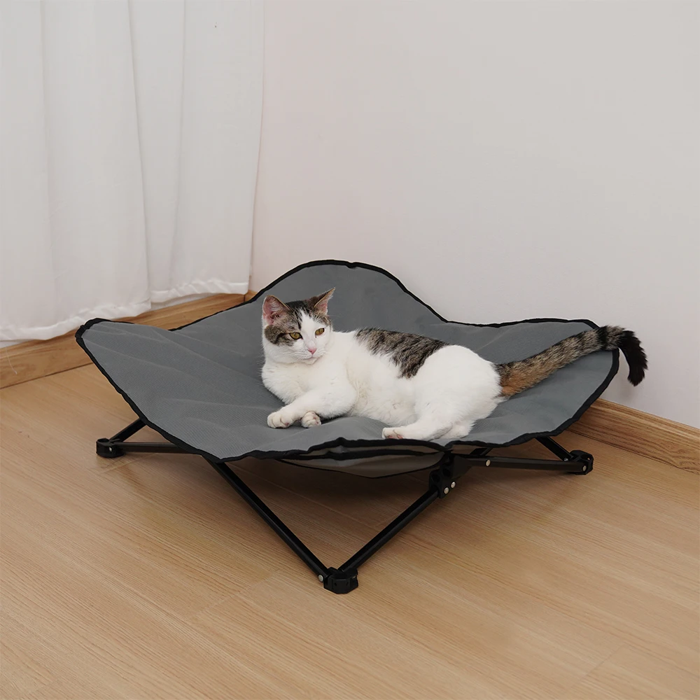 Foldable Outdoor Metal Pet Dog Elevated Bed Waterproof Outdoor Dog Bed