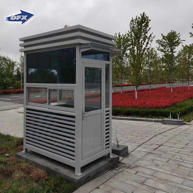 China Portable prefab sentry box sentry kiosk booth Security Guard house traffic box for sale