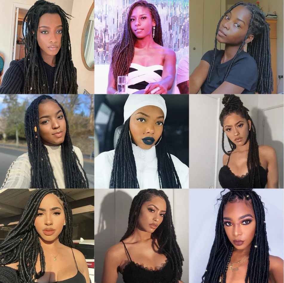 dread locks 100% handmade afro kinky curly natural micro braiding locs , virgin human hair crochet Dreadlocks extension