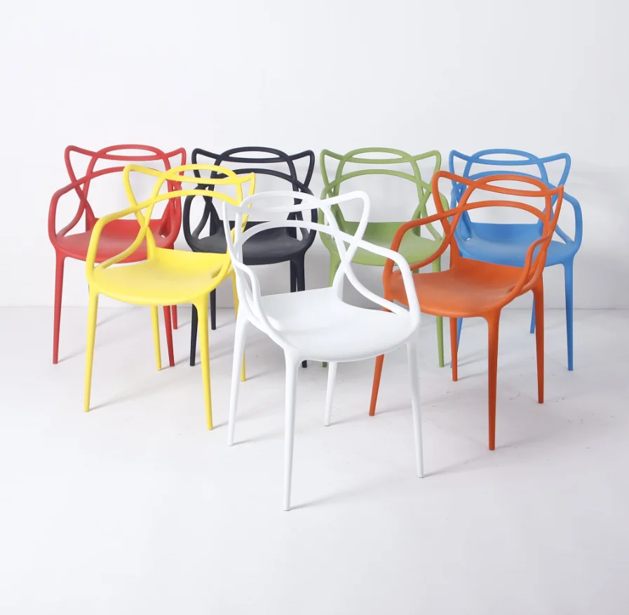 TOP WHOLESALE modern design home furniture  cheap plastic living room leisure chair stackable chair