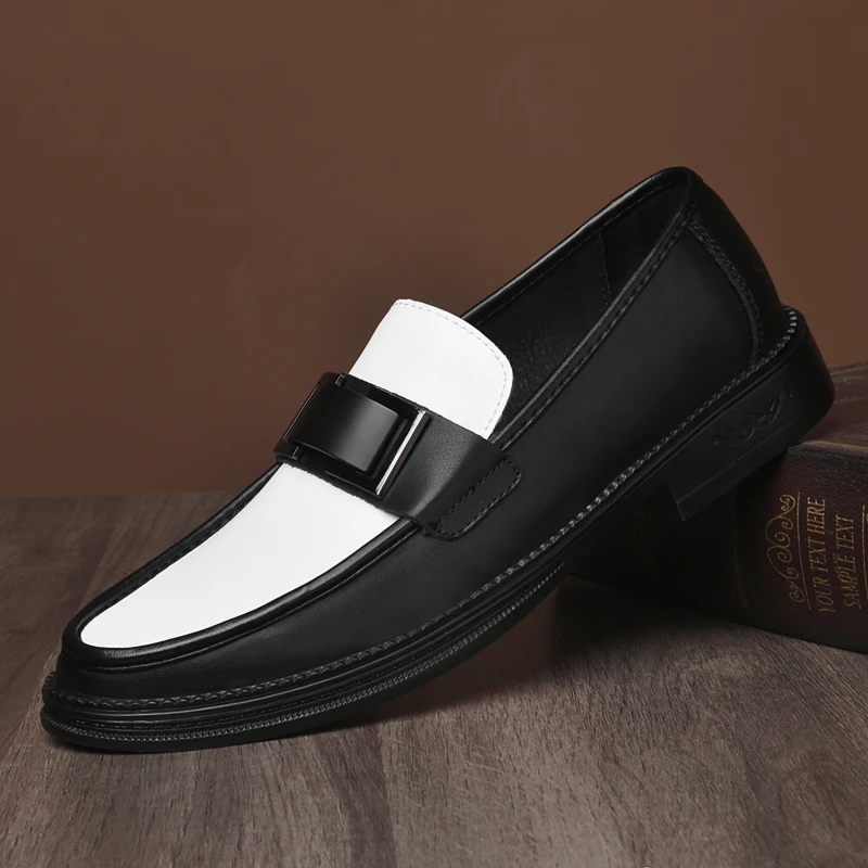 2362 good quality casual real leather open shoes for men