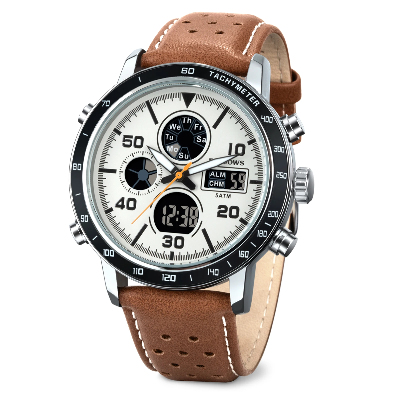 PINDOWS 642 Custom OEM ODM Infinity Bracelet Watch Movement Watch Luminous Dual Time Japan Waterproof Women Leather Men Digital