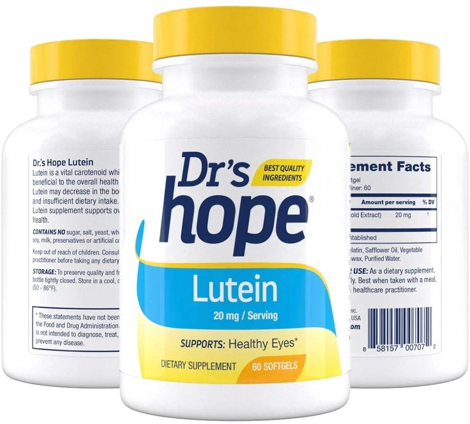 
Lutein 20mg Marigold Extract Antioxidant dietary supplement 