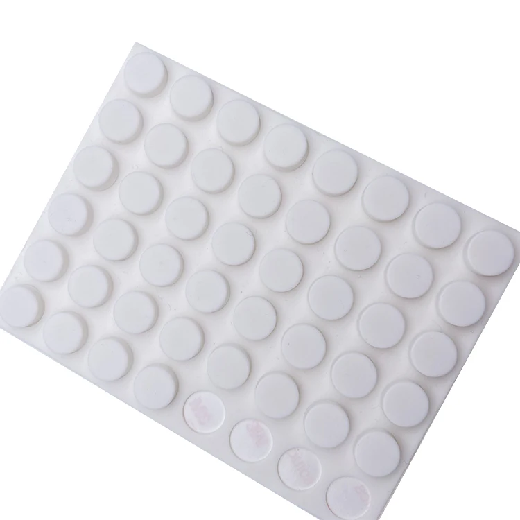 Non-Slip Adhesive Silica Circle Dot Self Adhesive Soft Anti Slip Bumpers Silicone Rubber Feet For Chair