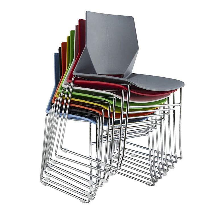 Top Pick one piece minimum order chrome-plated conference room office plastic training chair