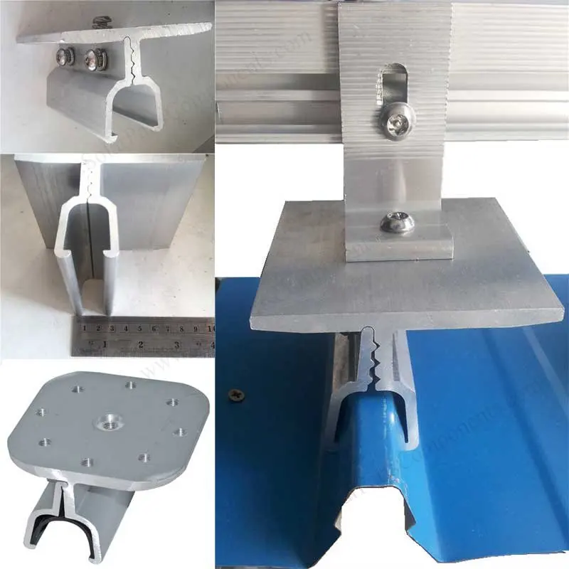 non penetrating  klip lok clamp for standing seam metal roof construction platform purlin mounted system China PV component