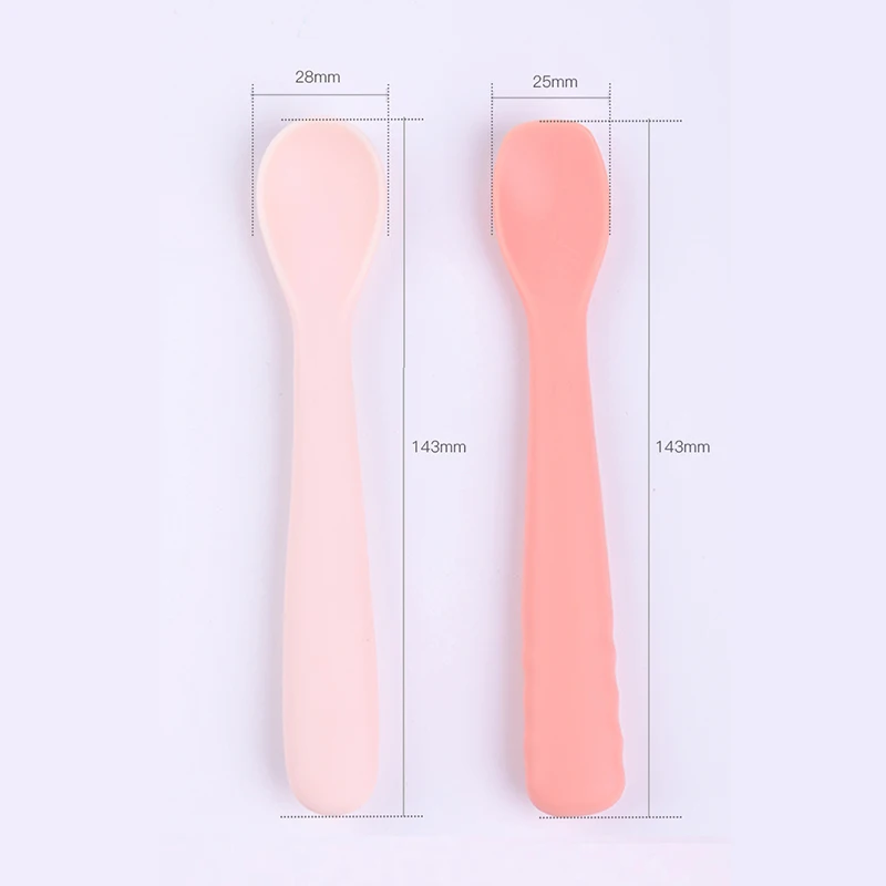 Bulk Small Sensitive Baby food feeding bendable repeatable spatula spoon for