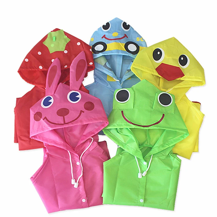 
RAINWEAR Waterproof Kids Raincoat for Children School Gift Reusable Custom Children Rain Coat Raincoat Custom Logo Printing 