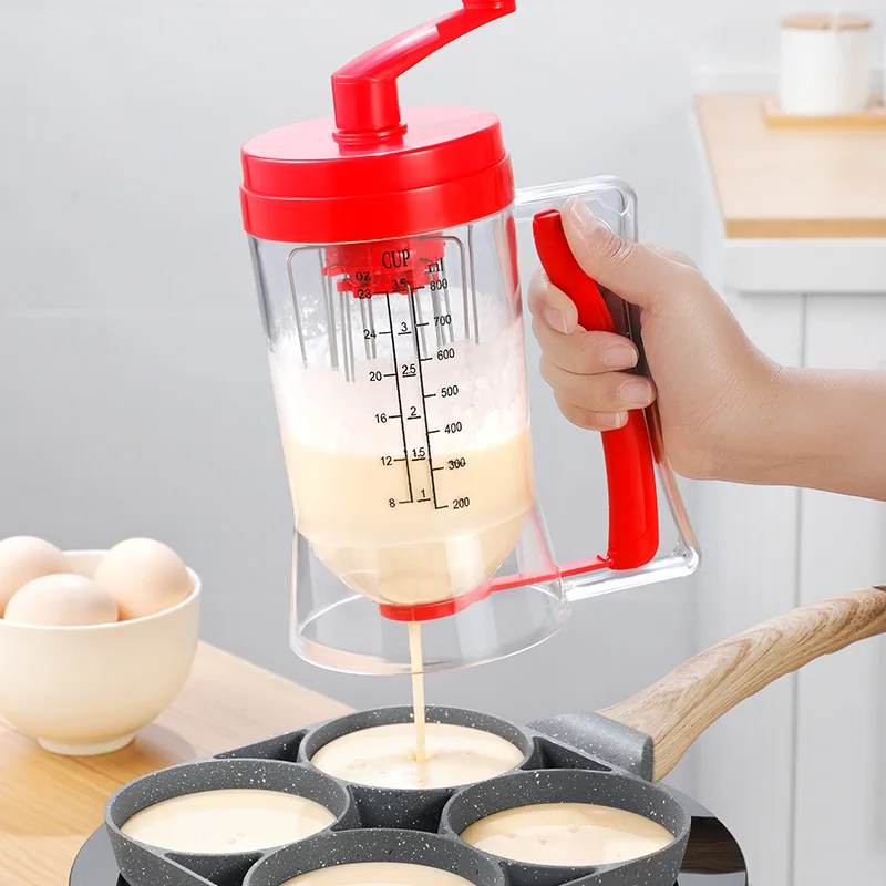 YXHT 800ml Handheld Squeeze Crepe Waffle Label Perfect Baking Tools Mixer Separator Cupcake Pancake Batter Dispenser