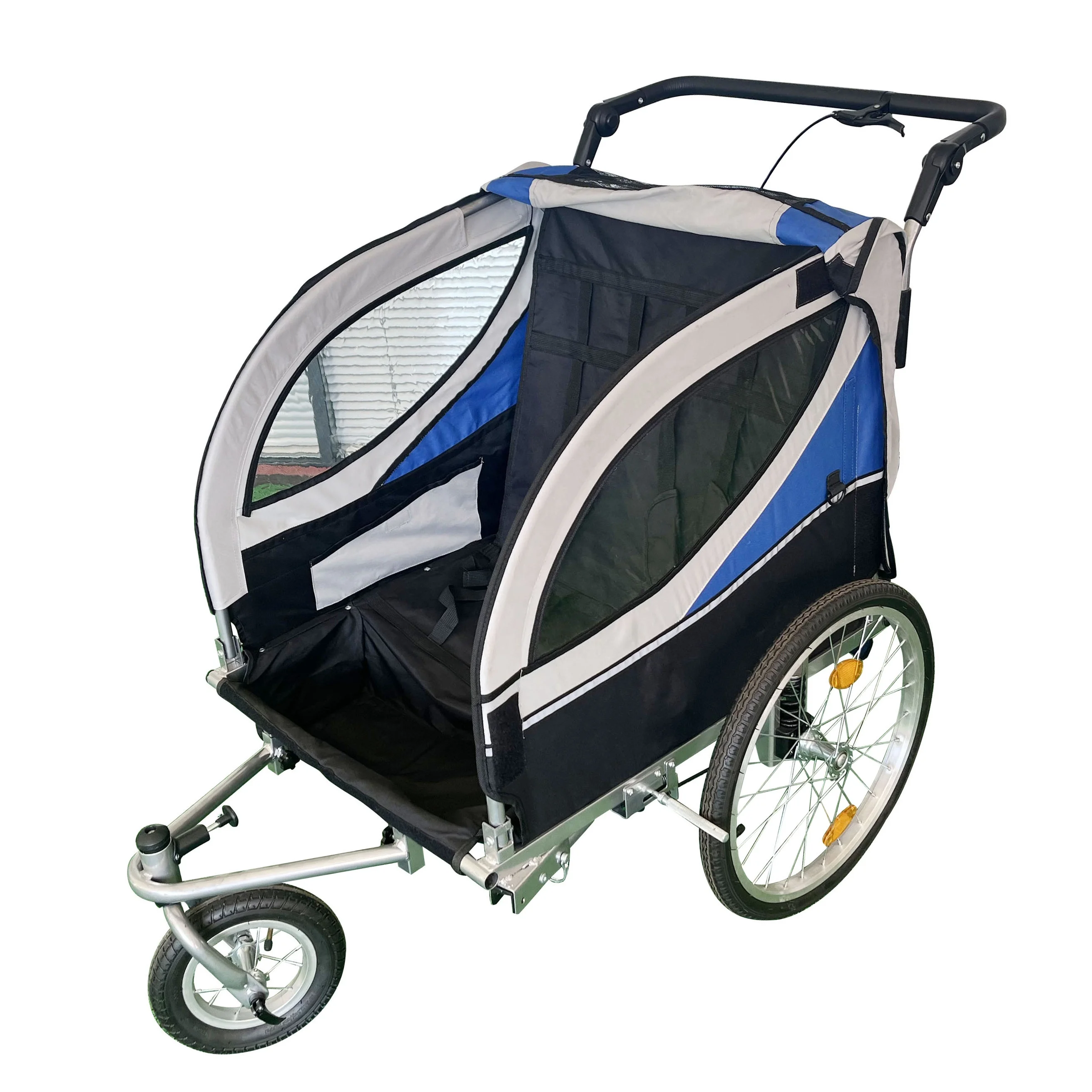 3-Wheel Folding Kids Bike Trailer Outdoor Pet Bicycle Trailer