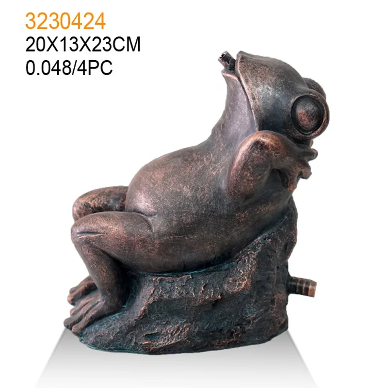 Garden Fountain Dragon Statue Resin Spouting Water Dragon Sculpture Weather Resistant Water Spray Dragon Statue