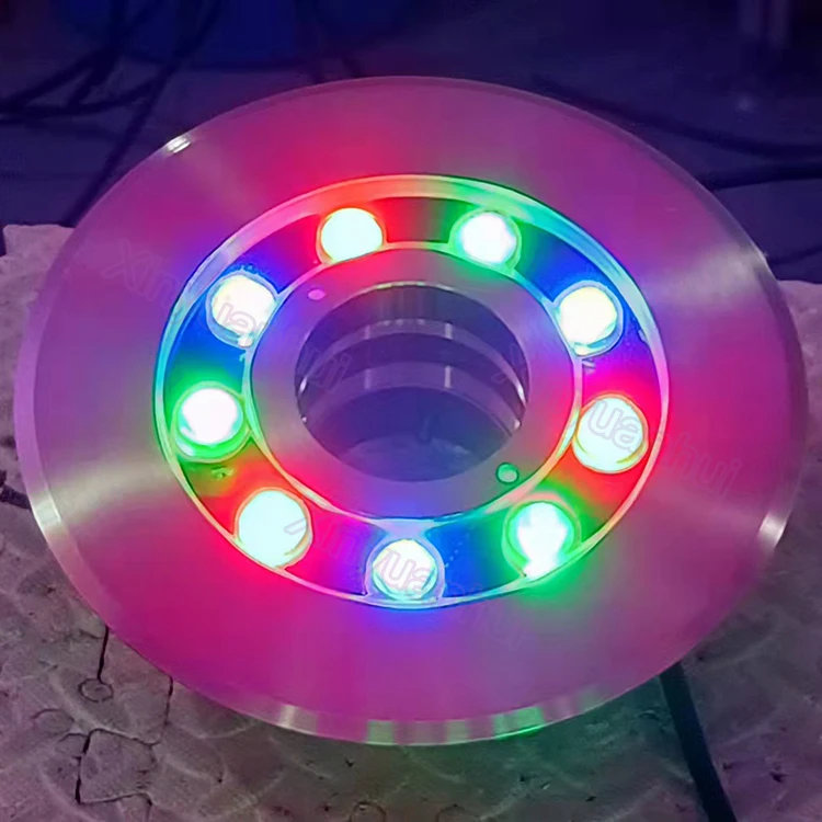 IP68 dmx512 fountain lights underwater decoration ring nozzle rgb under water fountain led light for fountain