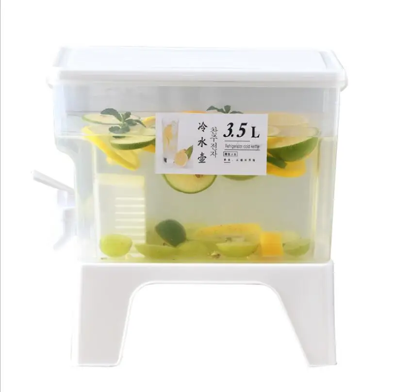 Household 3.5L large capacity cold water bottle refrigerator PP material beverage pot office water tank