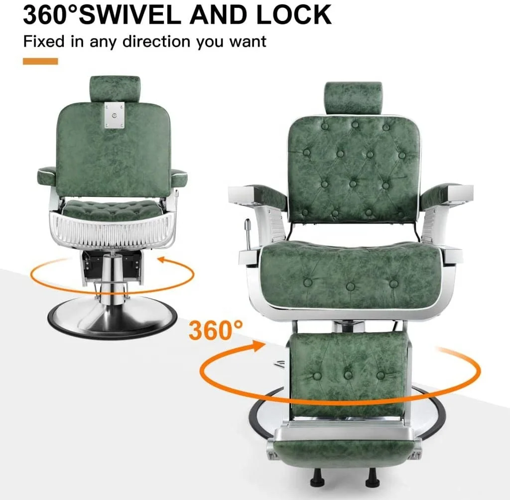 vintage style black and gold barber chair hydraulic reclining barber chair manufacturer