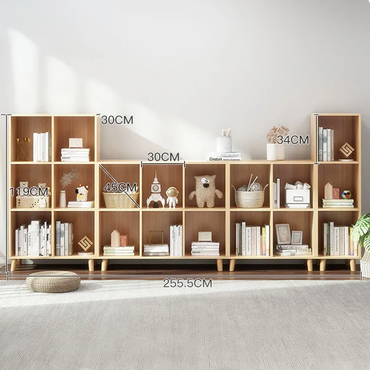 
Hot Sale High Quality Solid Wooden Library Use Bookshelf Bookcase 