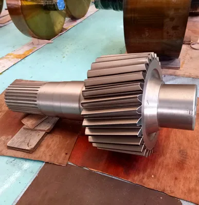 Wangli Custom transmission large Carbon Steel Forged helical Gear Shaft forging drive large module pinion shaft