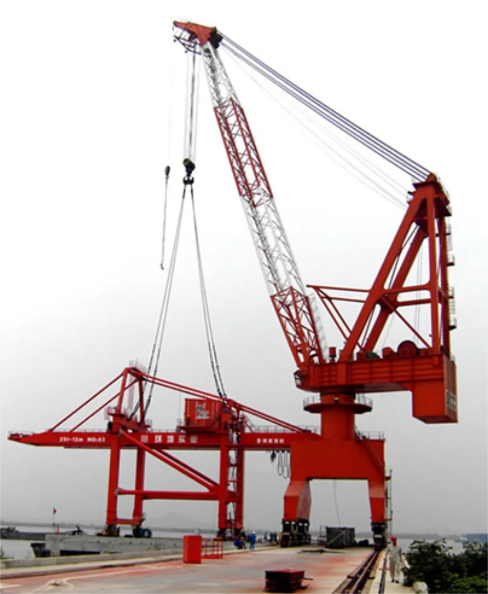 Kaiyuan New Jetty Offshore Customized 5-80 Ton Level Luffing Mobile Harbor Portal Crane