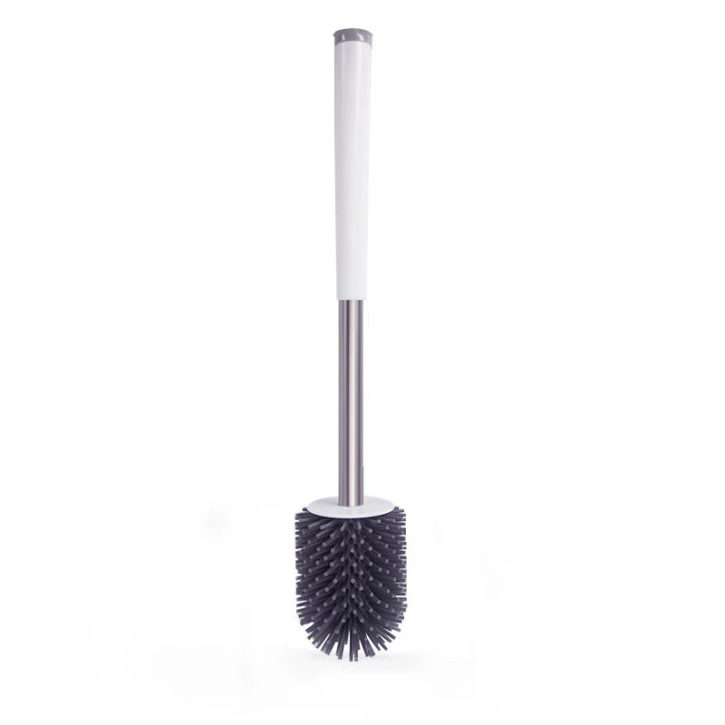 Jesun Manufacturer Wholesale Silicone Toilet Brush Set with Tweezers Heavy Duty Silicon Toilet Brush With Holder For Bathroom