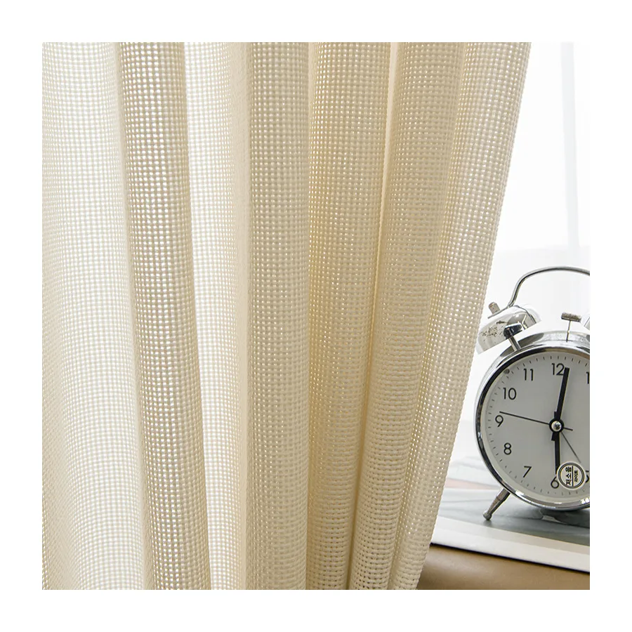 Design version Livingroom window sheer classic style comfort tulle linen polyester fabric curtain fabric roll