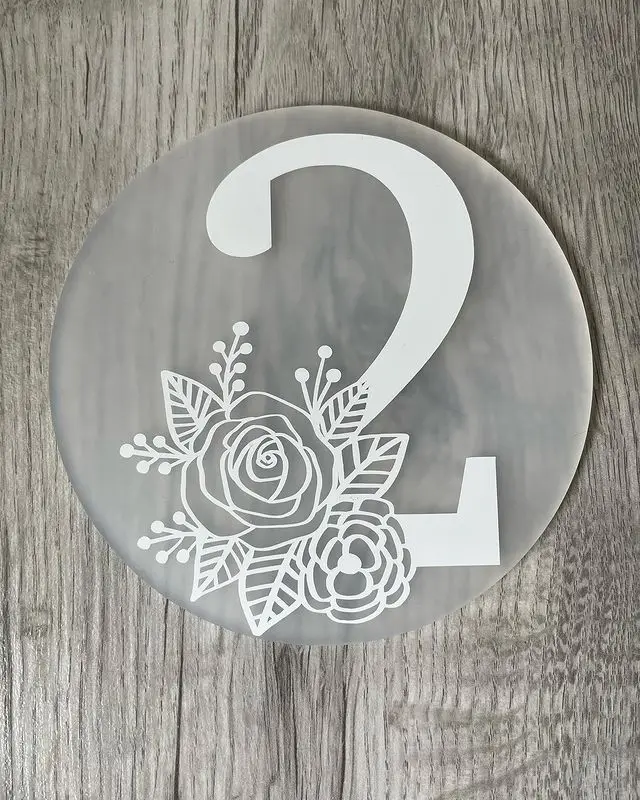 Clear Acrylic Blank Place Cards Laser Cut Sheet Place Plain Tiles Wedding Decoration For Table Numbers Guest Name