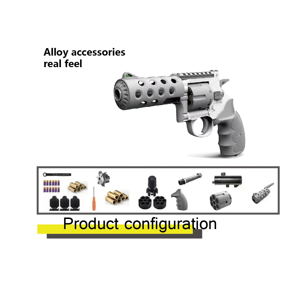 Hot selling products nylon metal Revolver Launcher Soft Bullet Toy Collocation Ejection cowboy gun armas de juguete