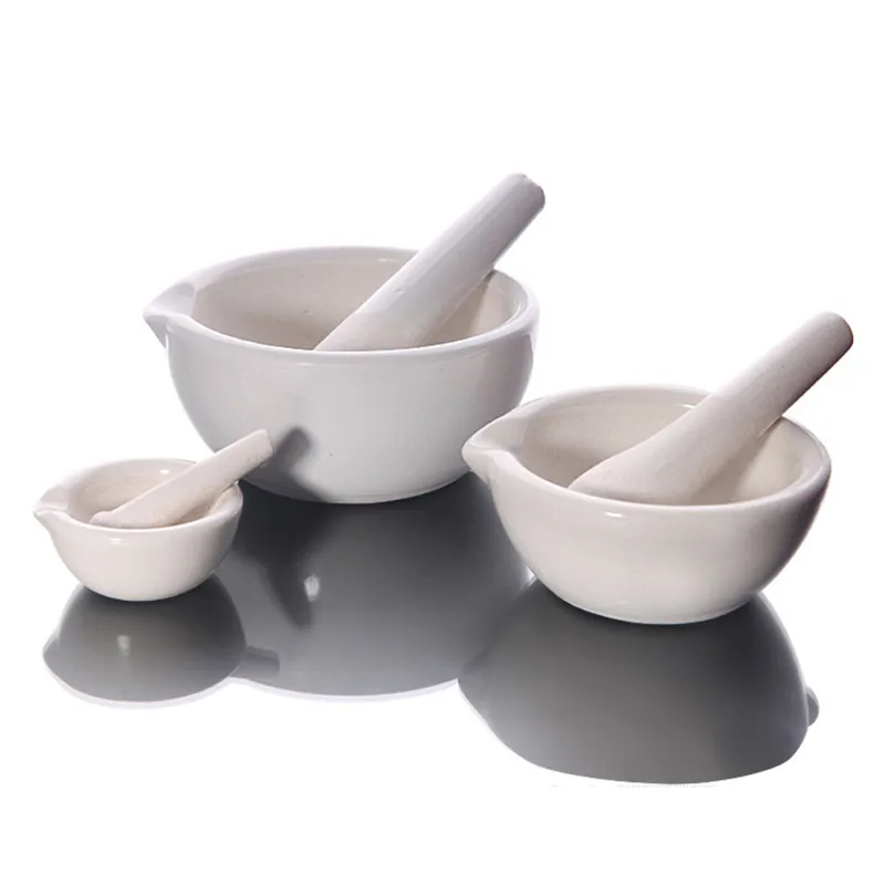 HAIJU LAB Thickened Ceramic/Porcelain Mortar and Pestle Powder Bowl for Pigment Mortar Pounded Grinding Bowl