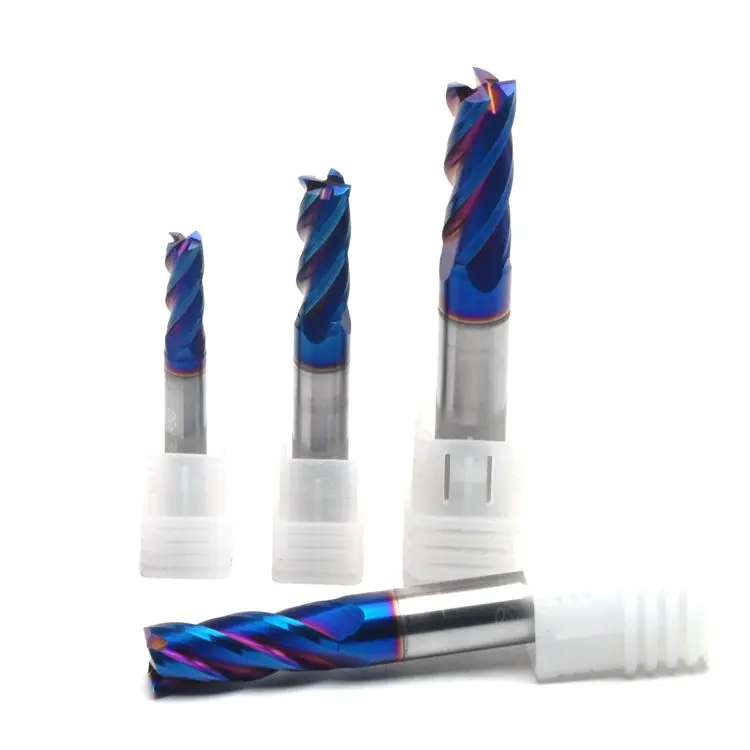 HRC 65 Solid Tungsten Carbide CNC End Milling Cutter Flat End Mill 2 3 4 Flutes