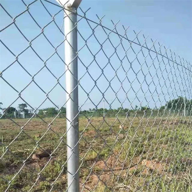 Heavy Galvanized 75*75mm Diamond Mesh Wire/ Cyclone wire 10 gauge/ Galvanized chain link cyclone iron wire fence