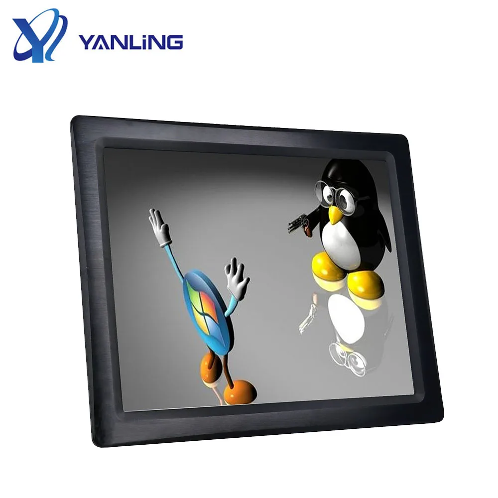 Промышленный ПК 17 дюймов J1900 quad core industrie-сенсорный экран панель ПК linux